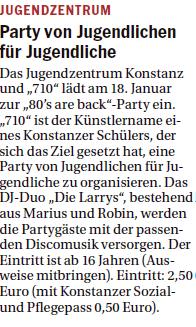 S&uuml;dkurier Party 18.1.